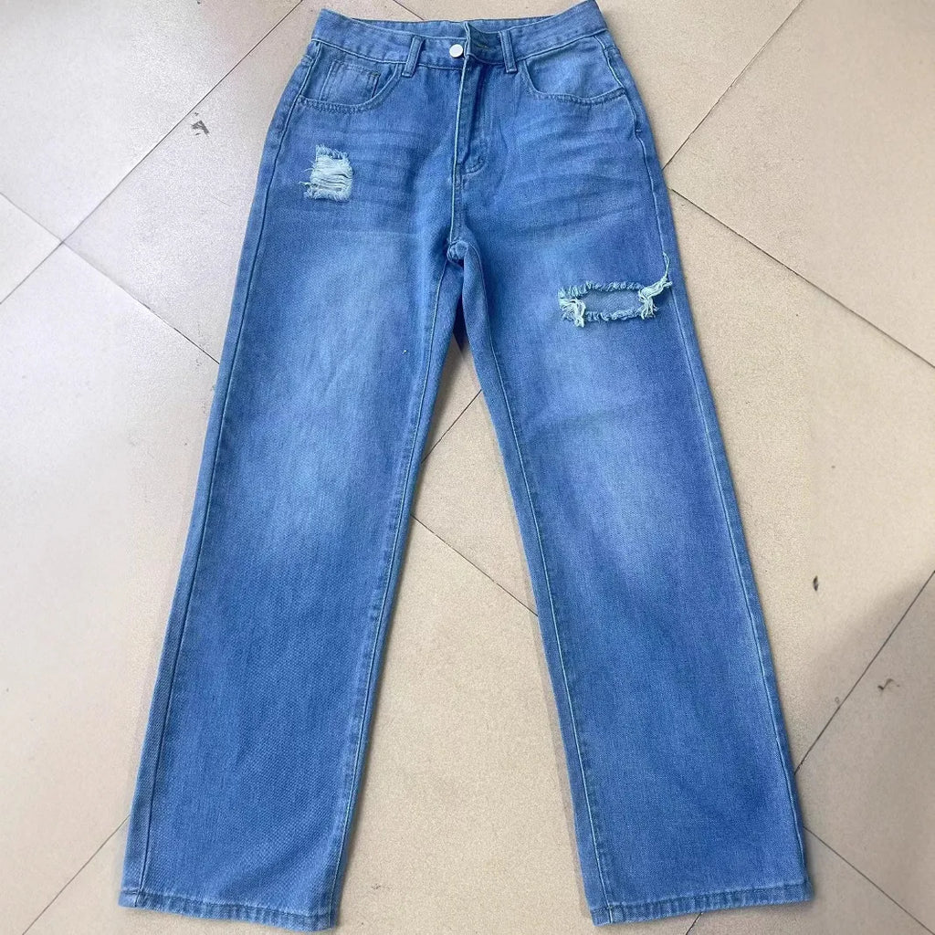 Women’s High-Waist Wide-Leg Mom Jeans