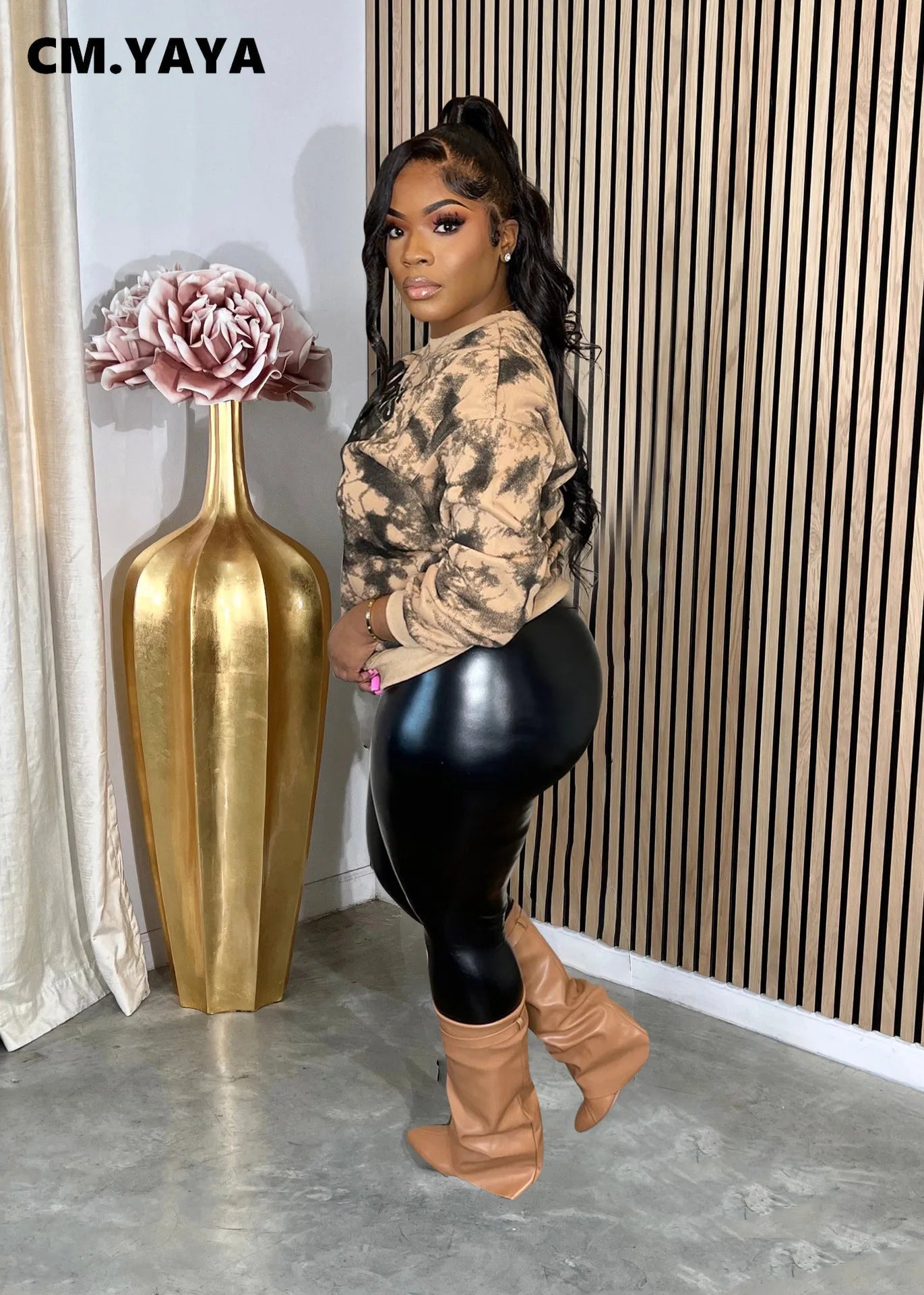 Tie Dye Letter Printed Long Sleeve O-neck Sweatshirt