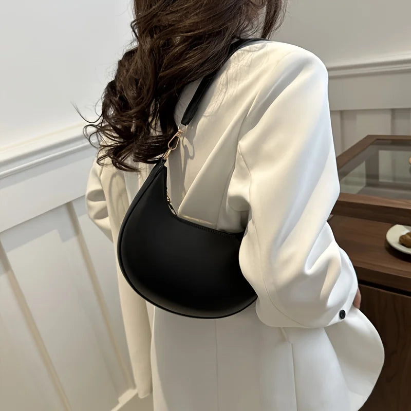 High-End Moon-Shaped Shoulder Bag