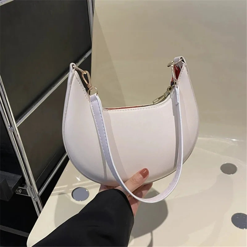 High-End Moon-Shaped Shoulder Bag