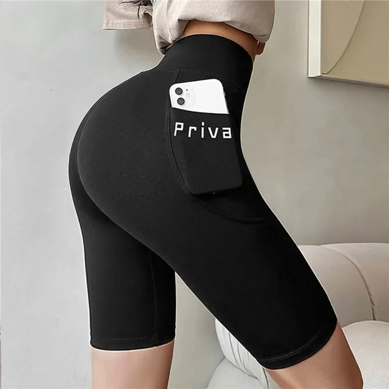 Women Yoga Sports Shorts High Waist Fitness Shorts