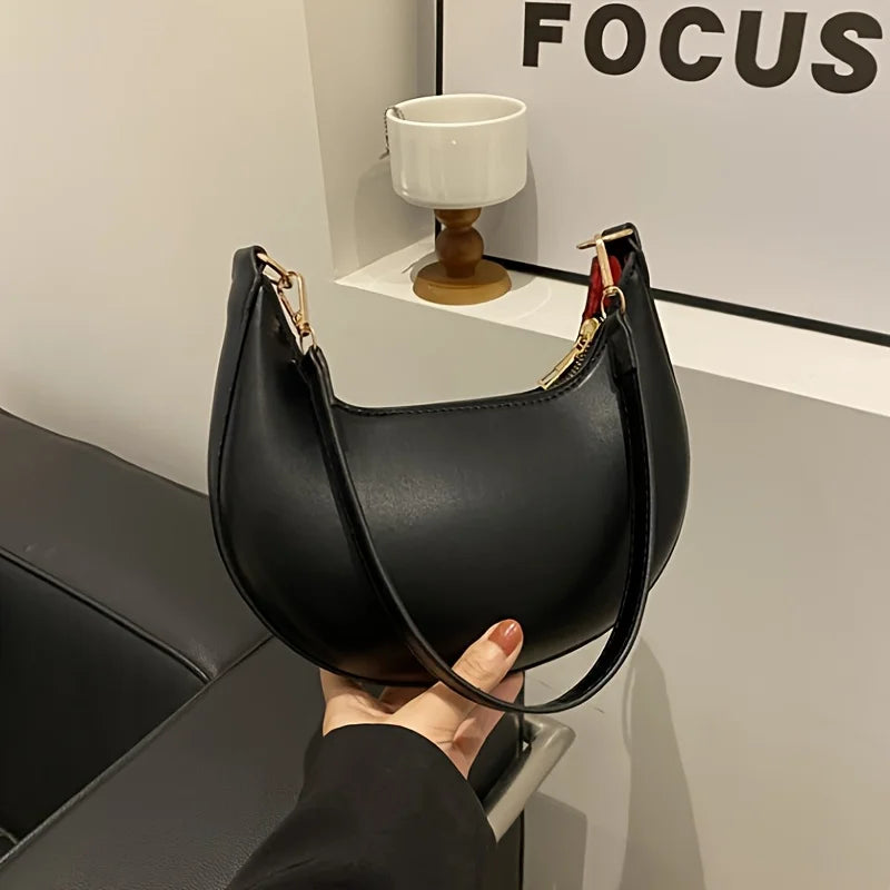 High-End Moon-Shaped Shoulder Bag